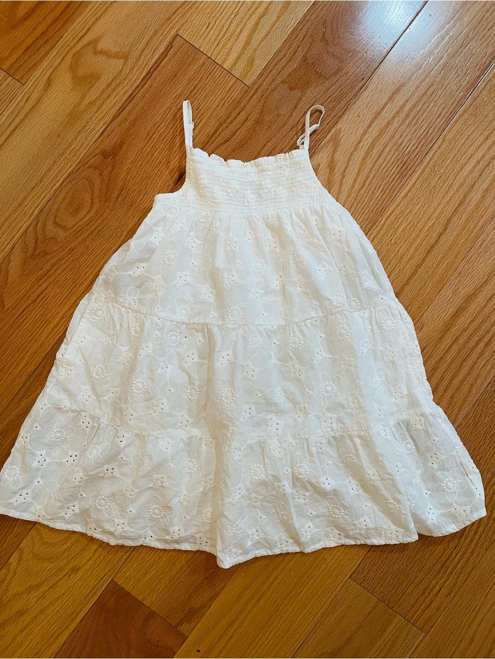 Cat & Jack White Eyelet Tiered Sundress